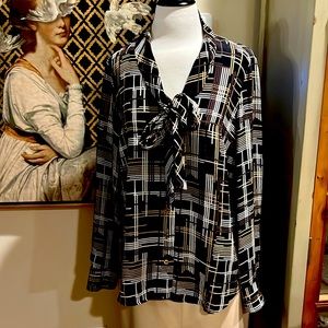 Trina Turk graphic silk blouse